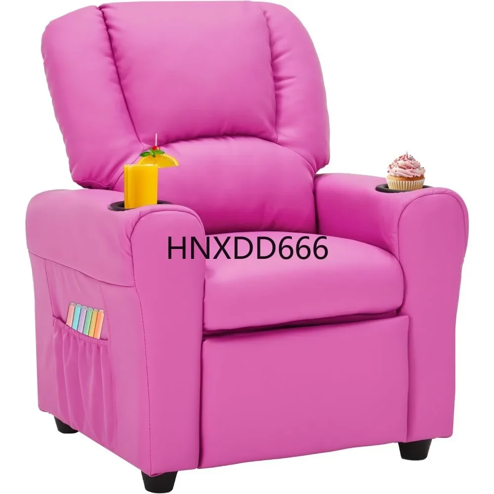 Candy Kids Reclining Chair Leather Recliner Toddler Youth Children Child Ages 1-6, Children's Sofas