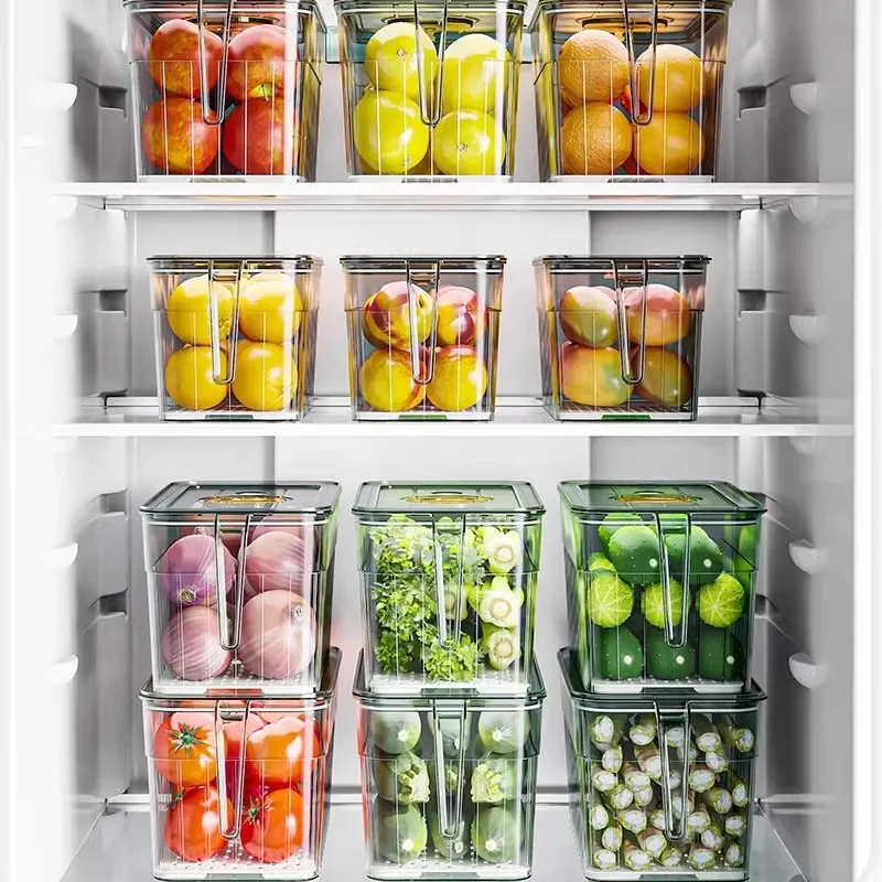 صندوق تخزين فرز الثلاجة والبيض والفواكه والخضروات وتخزين الطعام وصندوق حفظ الطازجة