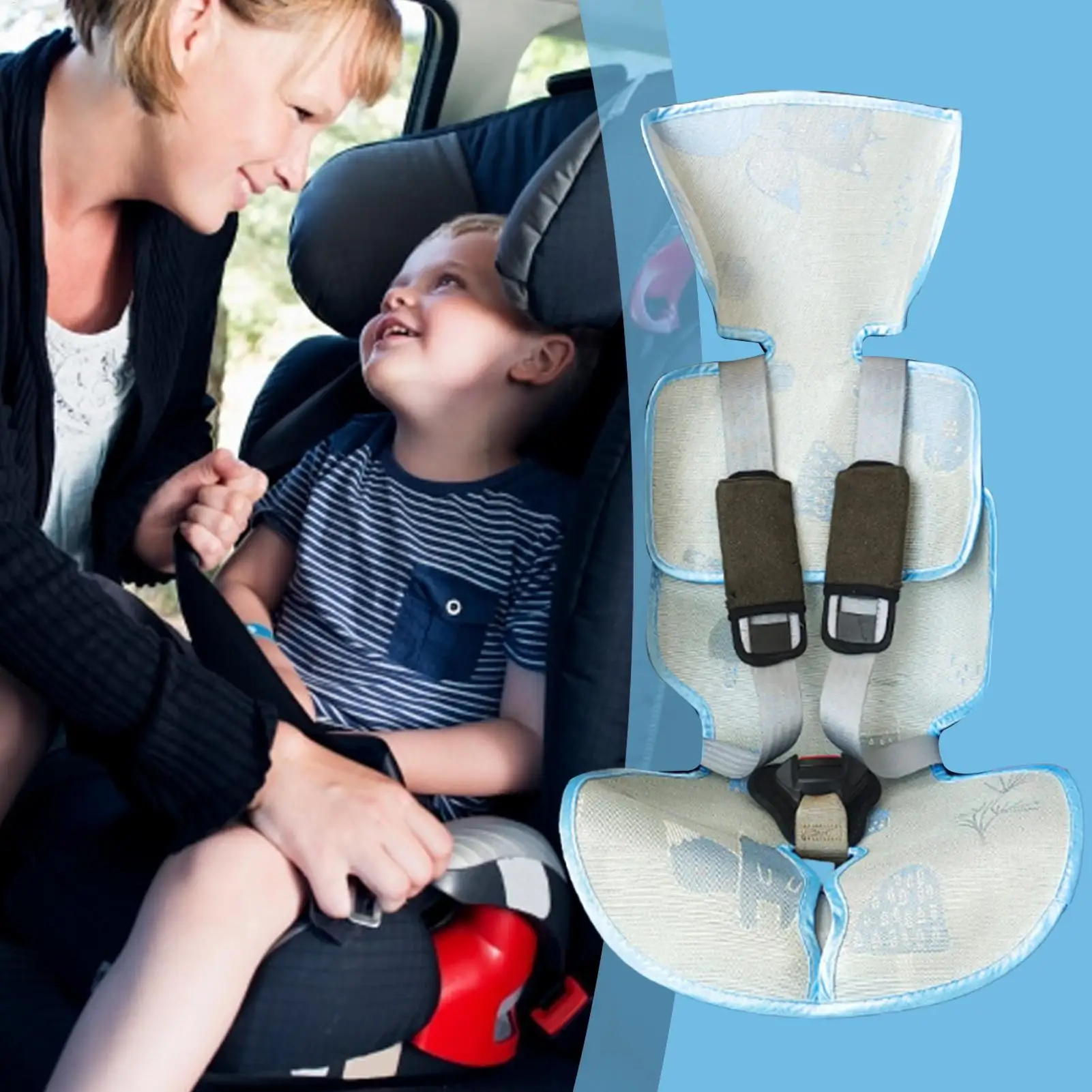 مقعد السيارة وسادة التبريد مقعد الطفل بطانة التبريد وسادة الروطان المنزل الطفل وسادة الجليد الحرير بارد حصيرة للطقس الحار سيارة عربة