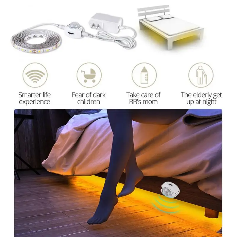 Motion Sensor DC 5V 24V Light Switch Movement Detector Activated Timer Automatic PIR Motion Sensor LED Strip Light Module Tape