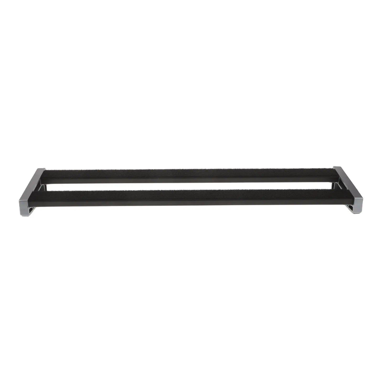 Silver Aluminum Alloy Guitar Effects Pedal Board 19x4 Track Design Portable Organizer Platform for Live Gig Studio Recording