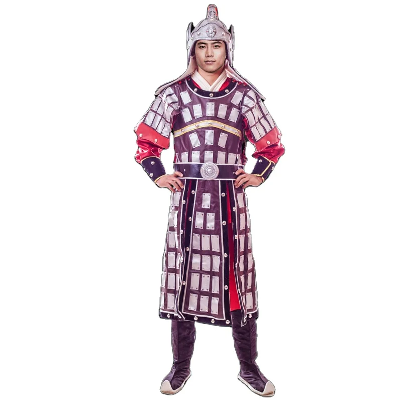 

China Ancient Warriors helmet armor General Armour costume in film television Army Soldier commander Outfit performance costume