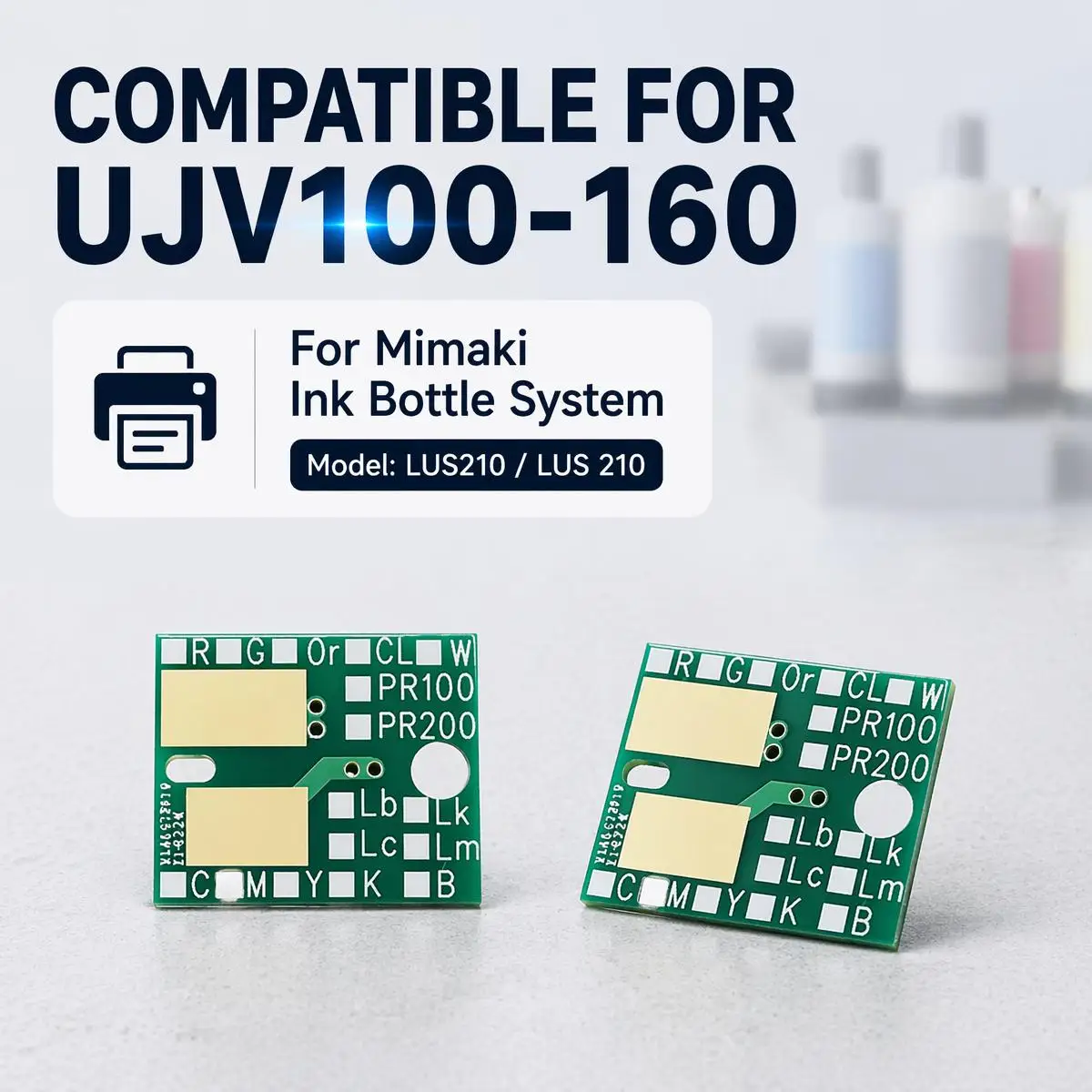 Disposable LUS210 UV Ink Chip One Time Use 1000ML 1L Ink Bottle Chip Compatible With Mimaki UJV100-160 UJV100 Printer
