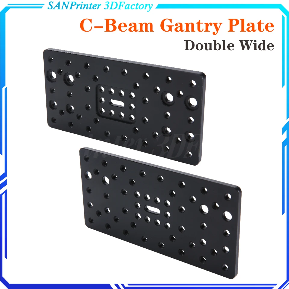 

CNC Z Axis system C-Beam Gantry Plate - Double Wide Plate for C-Beam Linear Rail system C-Beam Machine 3D Printer Aluminum Alloy