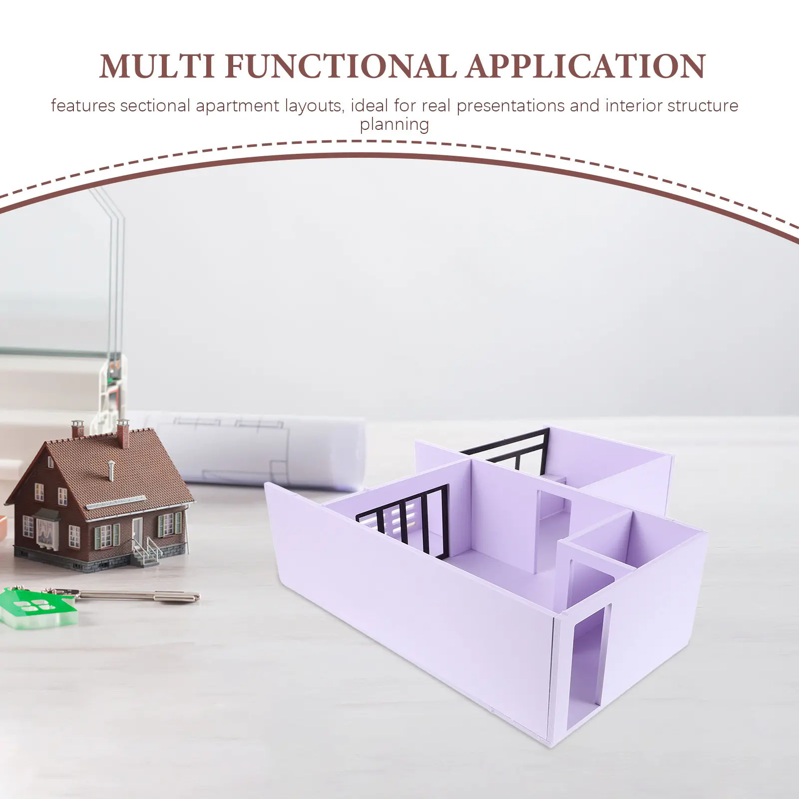 1 Ensemble de Kit de Modélisme Architectural pour Table de Sable, Maquette d'Appartement Non Finie à l'Échelle 1/25, Fournitures de Montage de Maison Miniature DIY