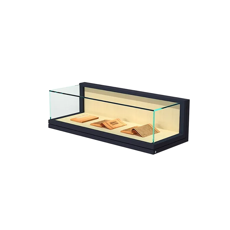 Hydraulic wall-mounted display cabinet Museum glass wall cabinet Jewelry Luxury Art Museum Cultural relics collection display