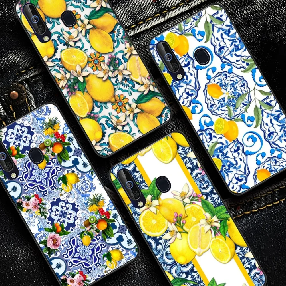 

Mediterranean Lemon Phone Case For Samsung A 10 11 12 13 20 21 22 30 31 32 40 51 52 53 70 71 72 73 91 13 shell