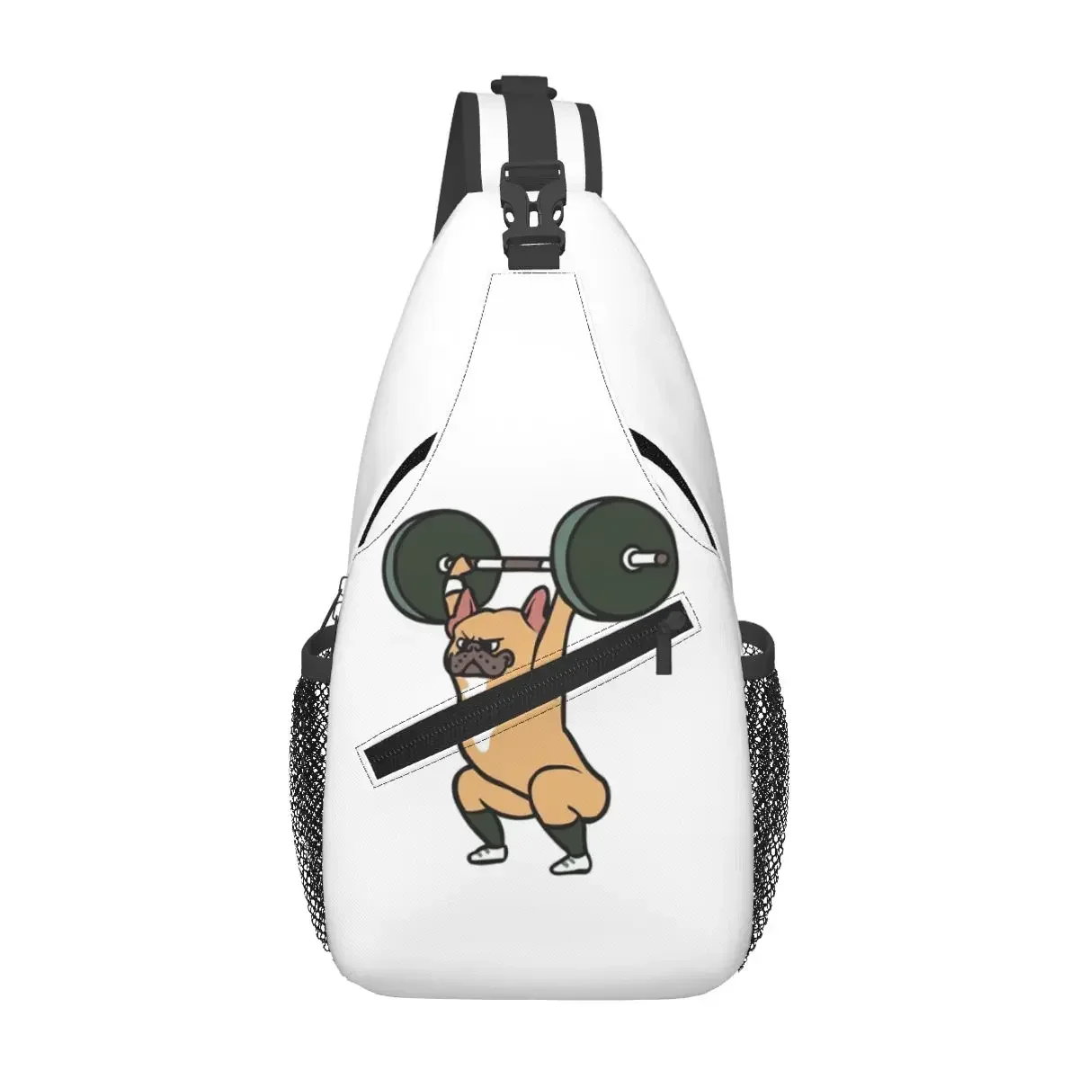 انتزاع رفع الأثقال الفرنسية البلدغ حقيبة صدر للرجال الرجال الرافعة Crossbody على ظهره حقيبة صدر للرجال السفر المشي لمسافات طويلة Daypack حقيبة كتف