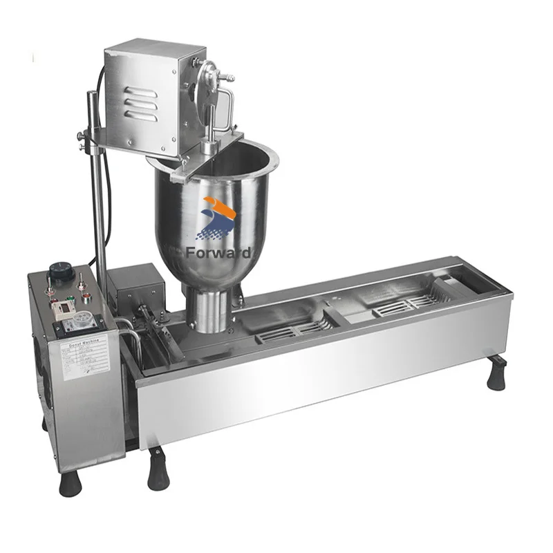 400-720pcs/hour Stainless Steel Donuts Making Machine Automatic Donuts Frying Maker Food Processing Equipment With 3 Molds