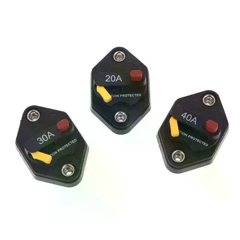 20A 30A 40A 50A 60A Caravan Manual Reset Waterpoof Car/Boat Current Overload Protector Bimetal Automobile Circuit Breakers