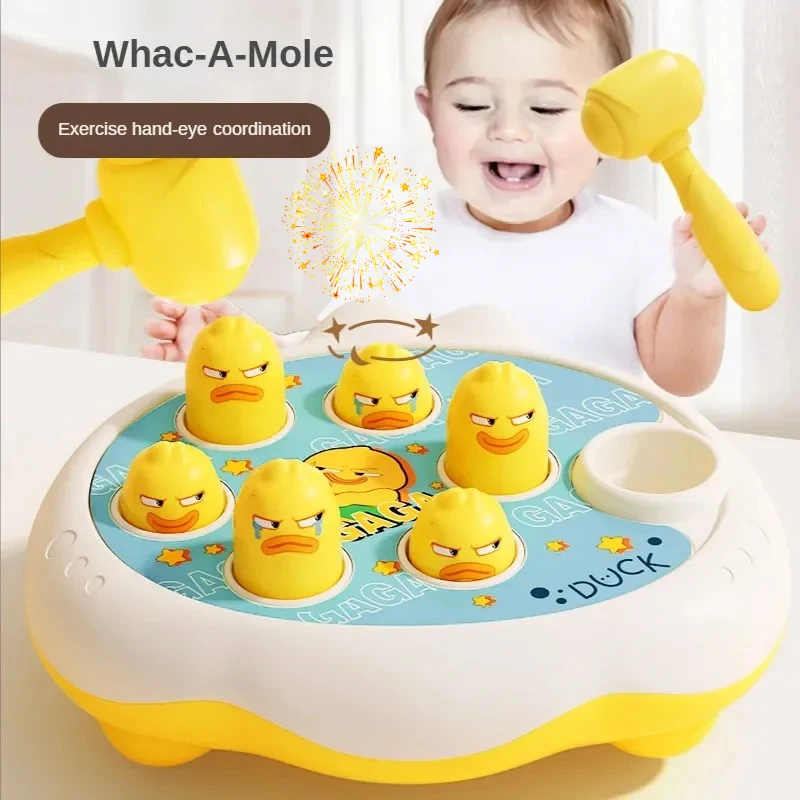 Duck/Frog/Pig Baby KnockingToy Montessori Toddler Educational  Animal Puzzle Game for 12-24 Months Toddler Boy/Girl with Hammer