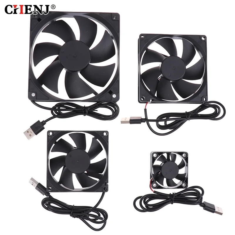 

Computer Case Fast Cooler Fan Ultra Silent 5/9cm 8cm 12cm Brushless Quiet Cooling PC Cooler Fan Case Fans 5V DC Chassis Radiator