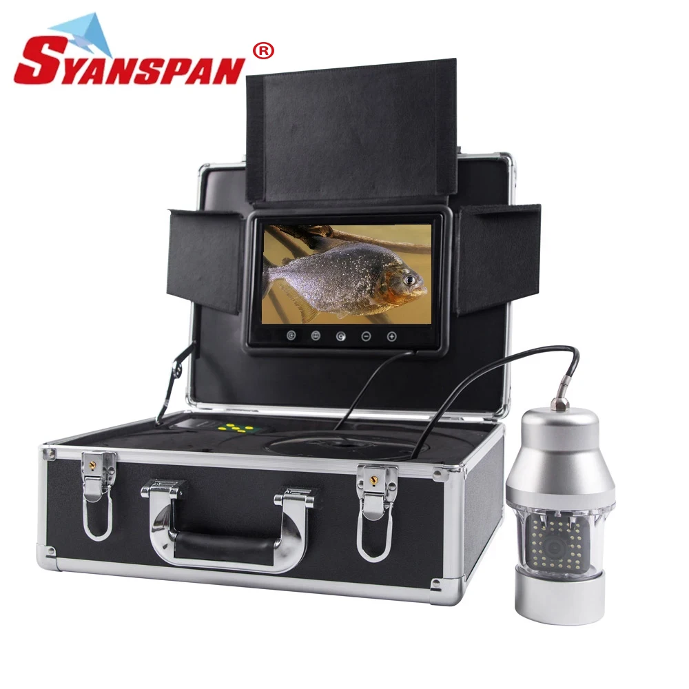 50m 360° Rotating Underwater Camera for Fishing Inspection Exploration SYANSPAN WiFi  36LED Fish Finder Detector 7