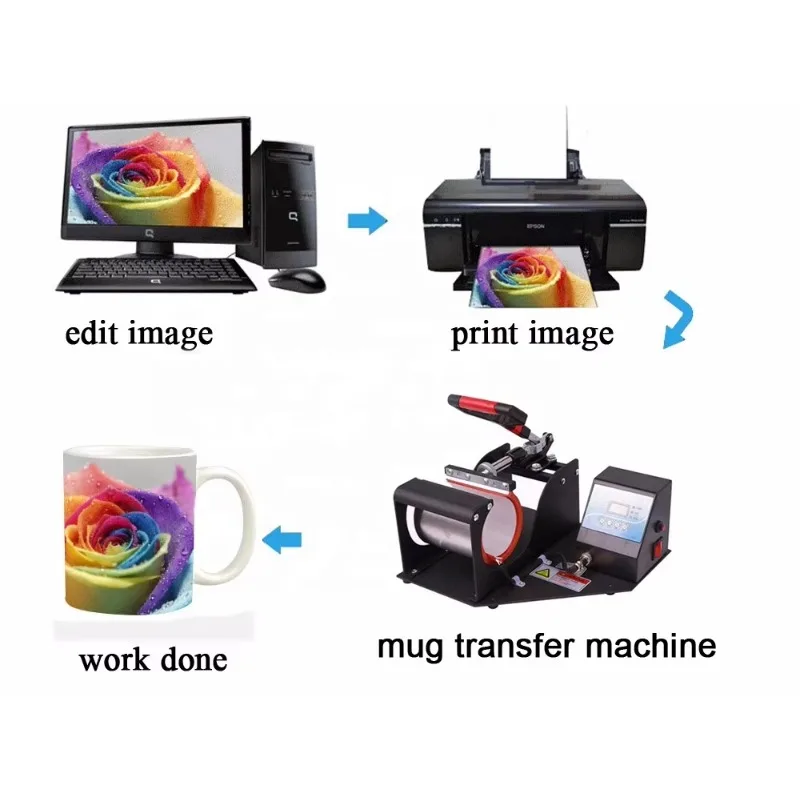 Mesin Press Mug ST-220 11oz Mesin Press Mug Sublimasi Mesin Press Panas Mug Printer Transfer Panas Mesin Pencetak Cangkir 11oz