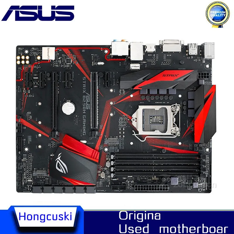 For ASUS ROG STRIX B250H GAMING B250-H Original Used Desktop Motherboard B250 LGA1151 DDR4 SATA3 USB3.0 Support I5 7500 6500