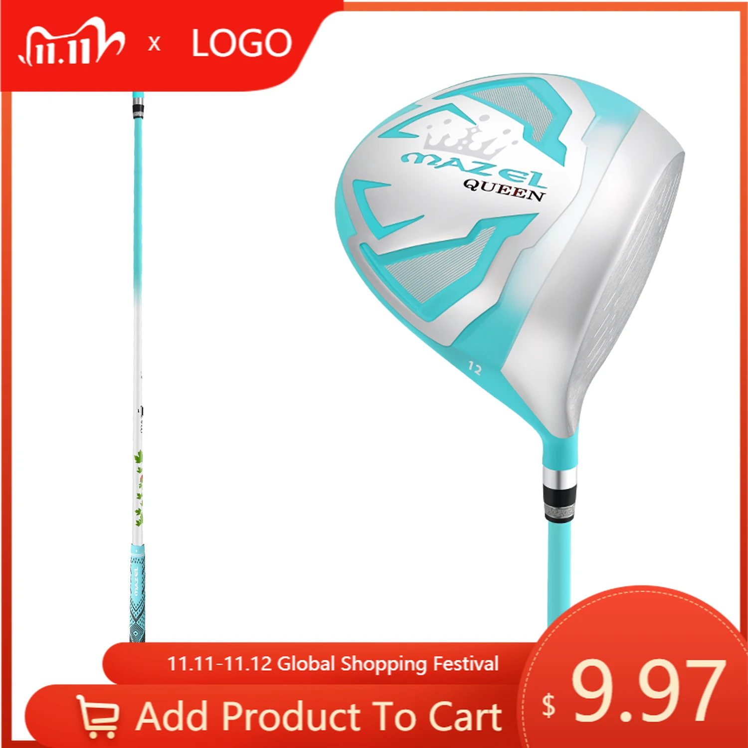 STLF MAZEL Женские полные клюшки для гольфа (синий), графит, правая рука, женская гибкая графитовая клюшка для гольфа