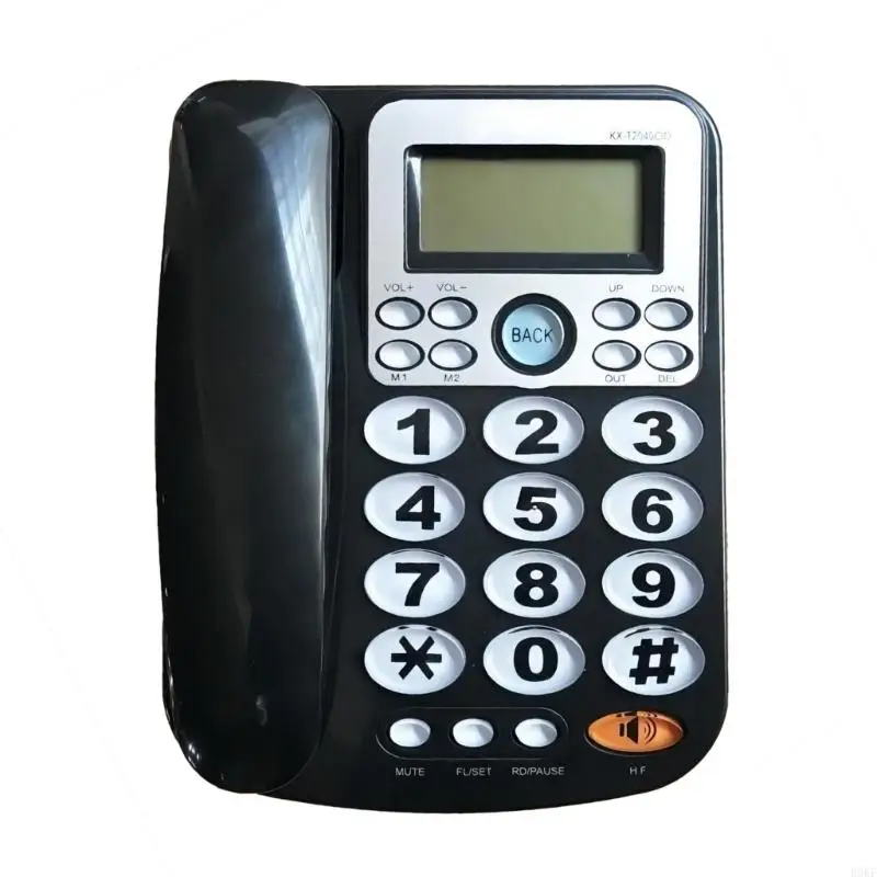 B0KF KX~2040CID Desktop Corded Telephone Home Fixed Phone Landline Telephone Big Buttons Speakerphone Caller Display LCD