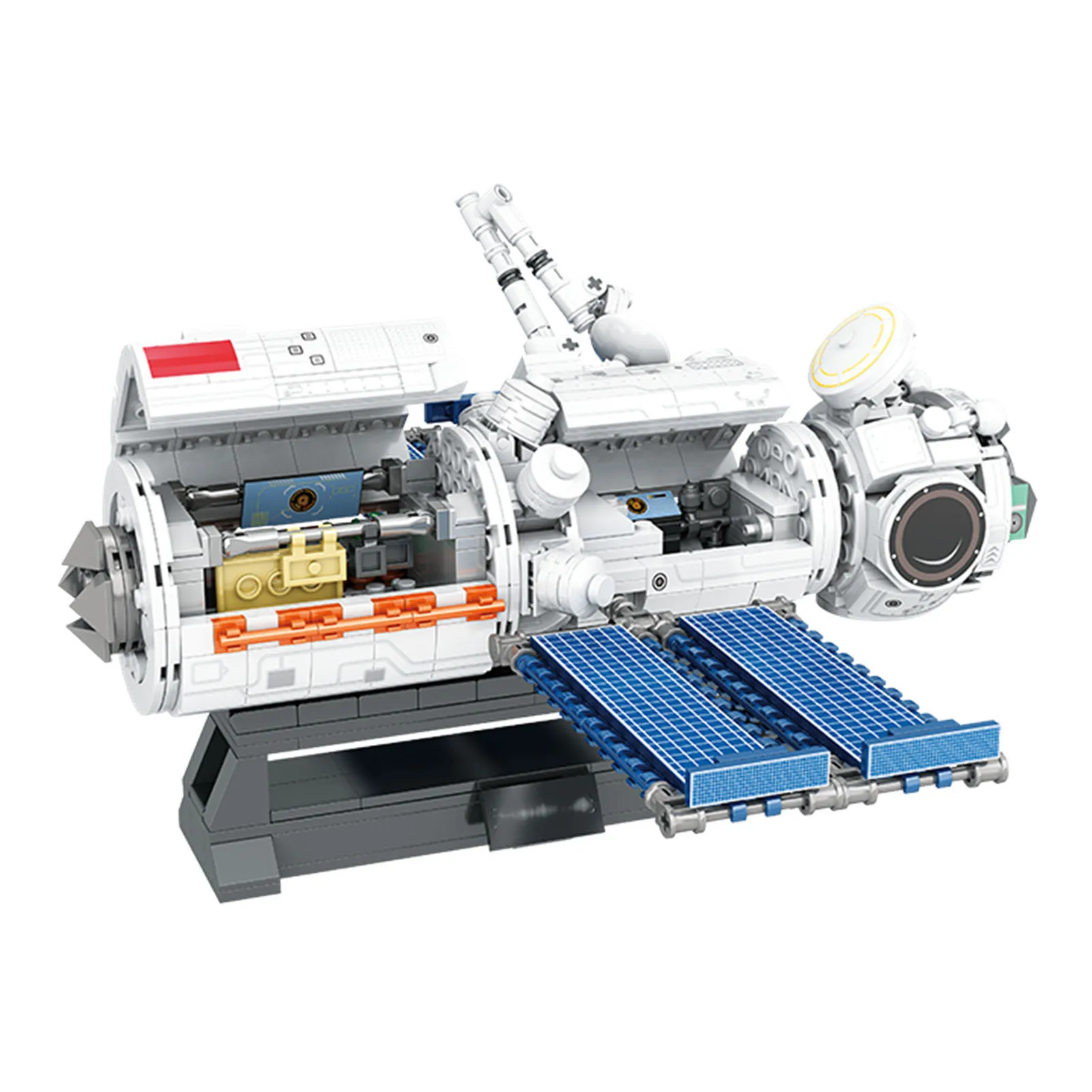 宇宙ステーション組み立てセット 宇宙飛行士ミニフィギュア付き 895ピース 子供向けSTEMプロジェクト 科学ビルディングブロックおもちゃ