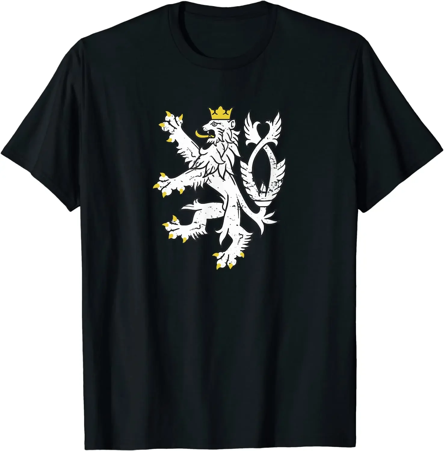 

Ceska Republika Lion Coat of Arms | Czech Republic Souvenir Men T-Shirt Short Sleeve Casual Cotton O-Neck Summer Men Clothing