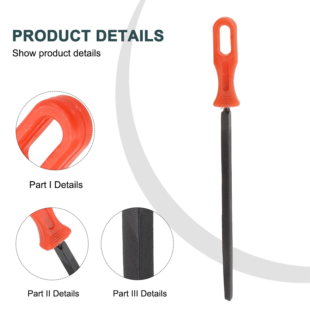 Practical Saw Accessories Triangular File 8Inch 9Inch Plaster Work-pieces Plastic Polishing Of Wood 1pc Total Length 230mm