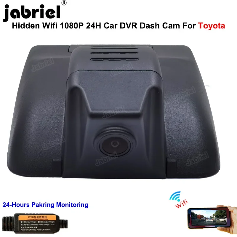 WIFI Dashcam 1080P Car DVR 24H Dash Cam for Toyota Highlander Camry Avalon Corolla Rav4 Chr Alphard Sienna 2017- 2020 2021 2022