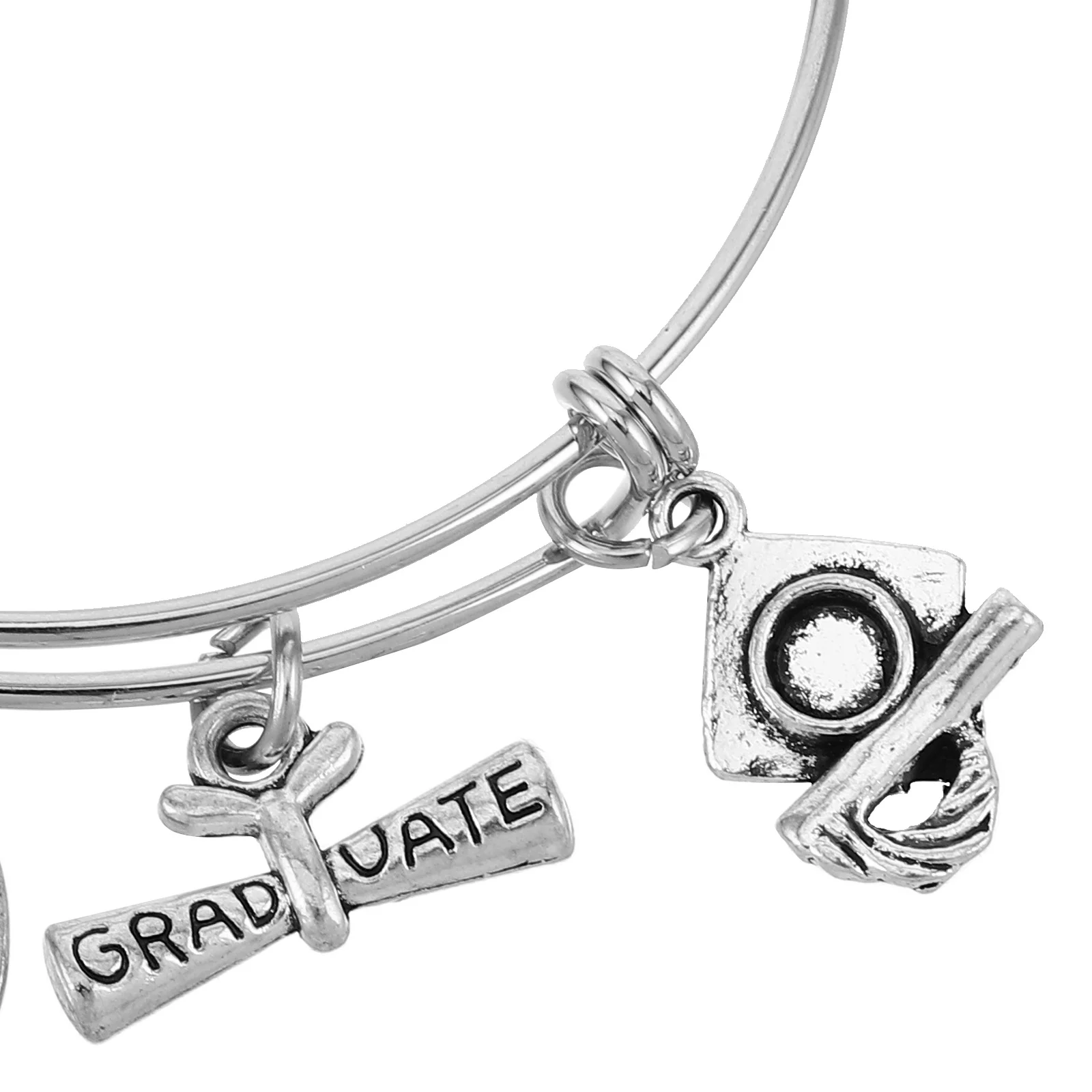 فئة 2025 سوار التخرج مجوهرات معدنية قابلة للتعديل تصميم شهادة قبعة فريدة من نوعها تذكار للخريجين #6