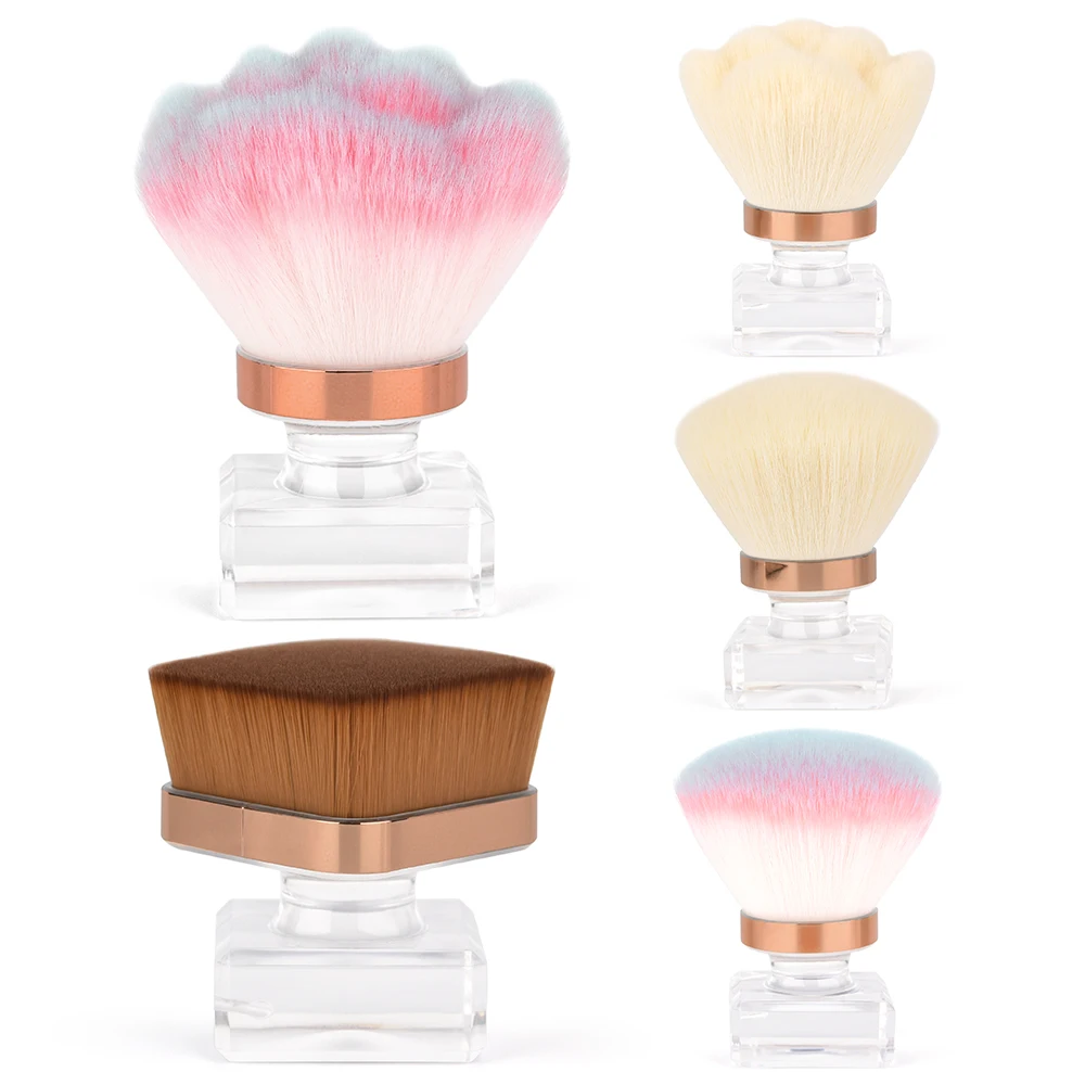 1 قطعة مسمار الفن فرشاة الغبار لمسمار الجمال لينة تنظيف مزيل الاكريليك هلام مسحوق مانيكير باديكير مسمار الملحقات أدوات مكياج