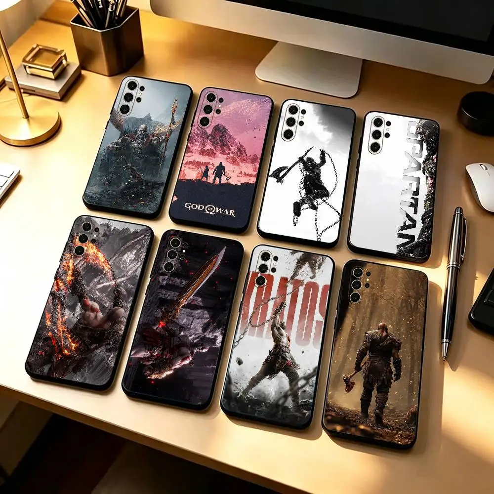 Dark Fantasy God Warrior K-Kratos   Painted Phone Case For Samsung S26,21,22,23,24,25,20,10,9,8,7,Ultra,Plus, Fe, Lite