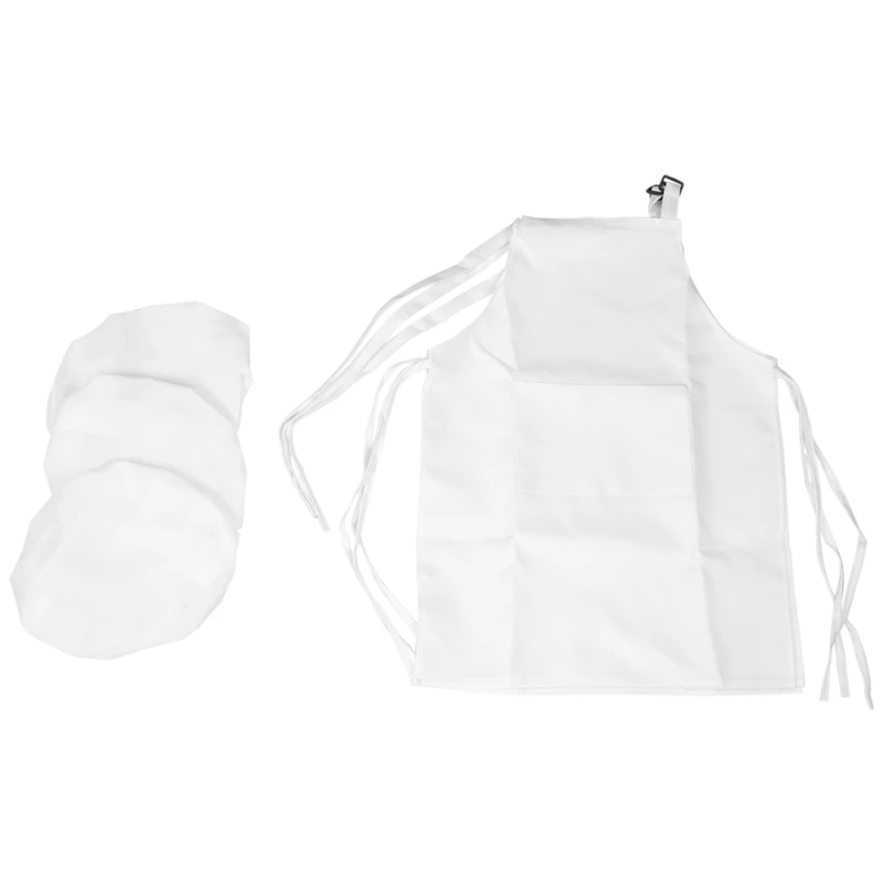 6-Piece Children's Apron And Chef Hat Set Adjustable Children's Kitchen Apron For Cooking And Painting