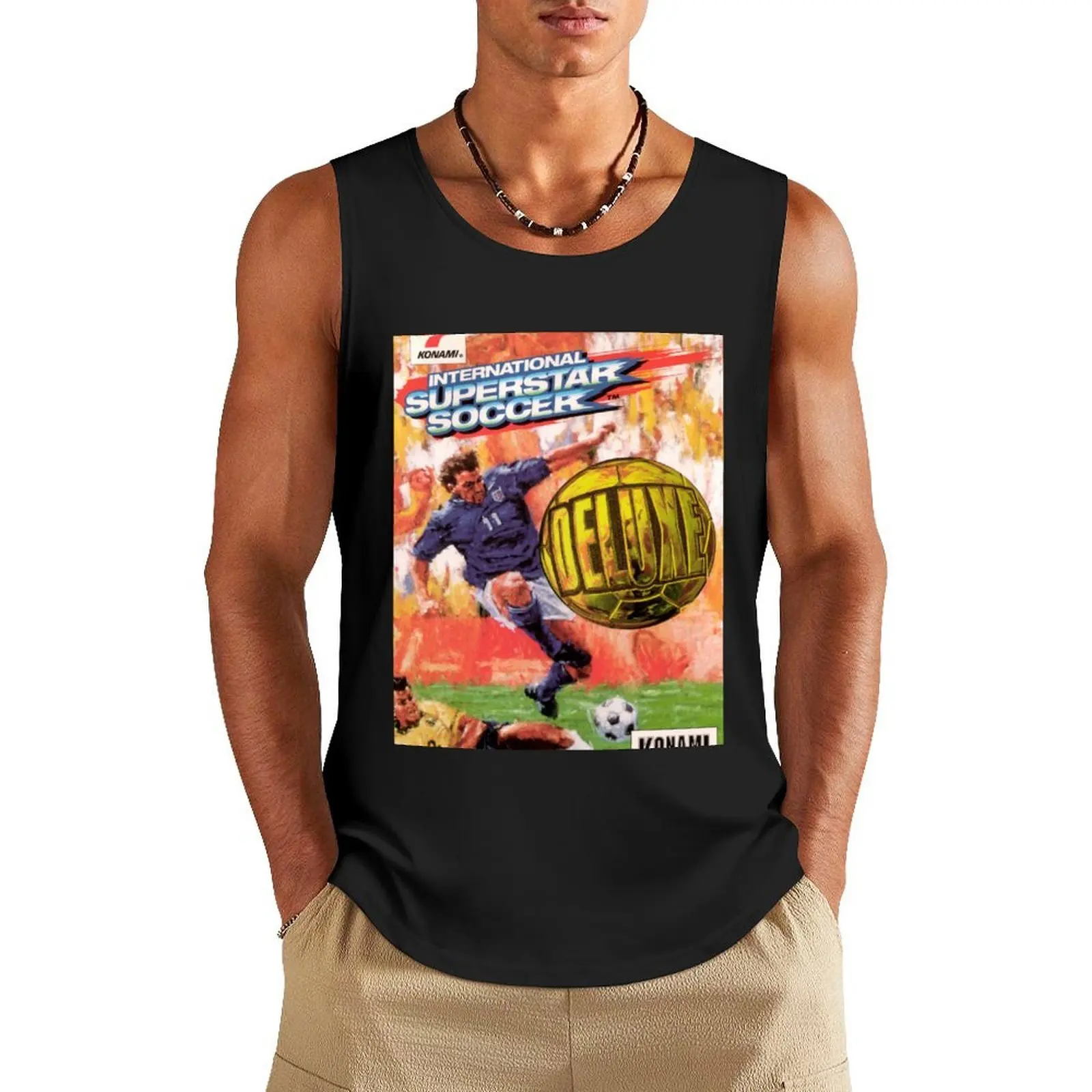 

International Superstar Soccer Deluxe Tank Top anime t-shirts t shirt gym gym clothing men Men's summer clothes 2025