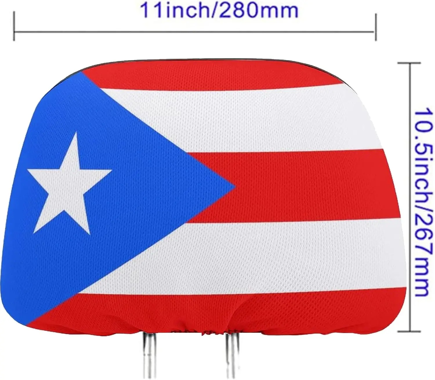 Headrest Covers for Puerto Rico Flag Seat Cover Accessories Car Headrest Protector Universal Fit to All Car Truck Models