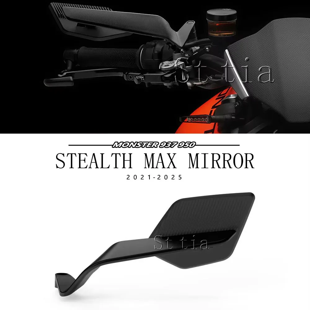 

Motorcycle Handlebar Rearview Mirror For Ducati Monster 937 950 2021-2026 MONSTER 950 937 SP Handle Bar End Rear View Mirrors