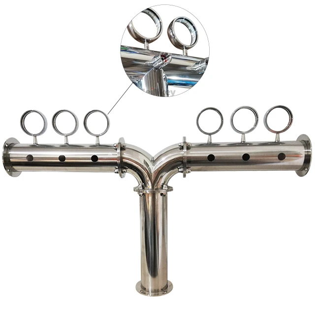 Y Shape 2/3/4/5/6/7 Factory Stainless Steel Beer Column  Tap  Beer Tower in Drink Dispenser - view 5