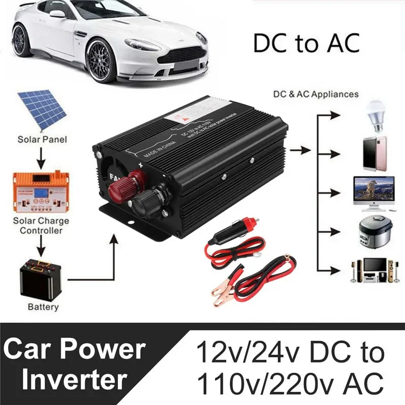 Imagem -02 - Inversor de Energia Solar para Carro Conversor de Tensão Transformador de Tensão Usb dc 12v para 220v ac 3000w