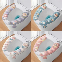 Four-season Universal Toilet Seat Accessories Household Cartoon Toilet Seat Adhesive Washable EVA Seat Set Toilet Accessories