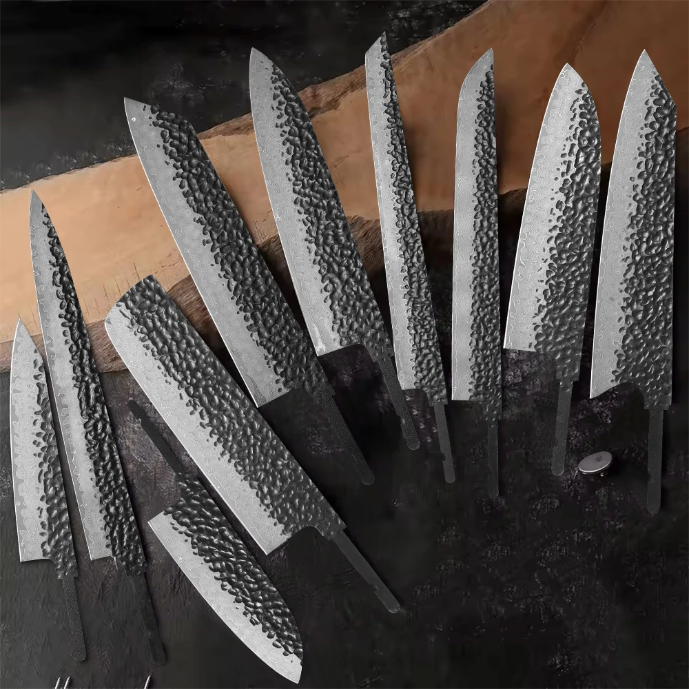 DIY Damascus Steel Chef Knife Blanks 3