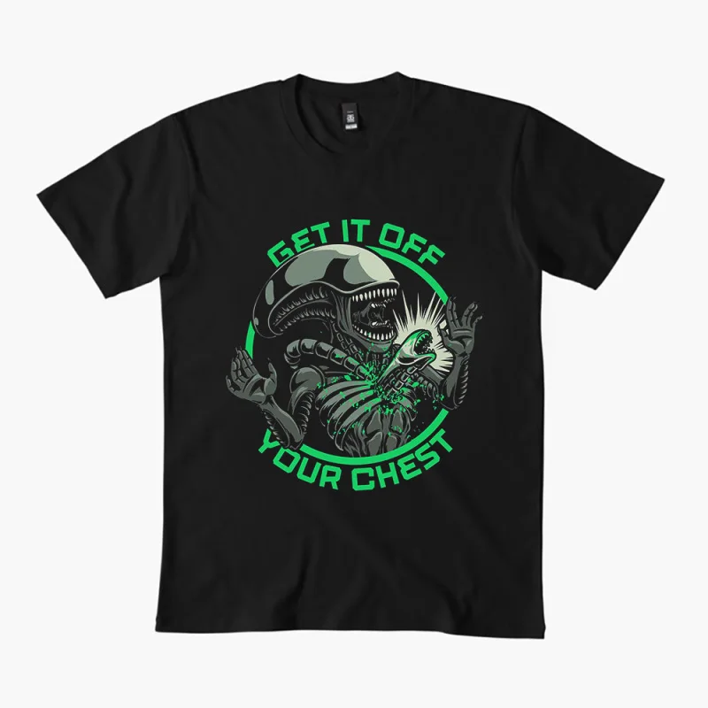 

Chest Therapy from Sci-Fic Alien Gift T-Shirt Weyland Xenomorph Yutani 100% cotton Short Sleeve Graphic clothes All size tops