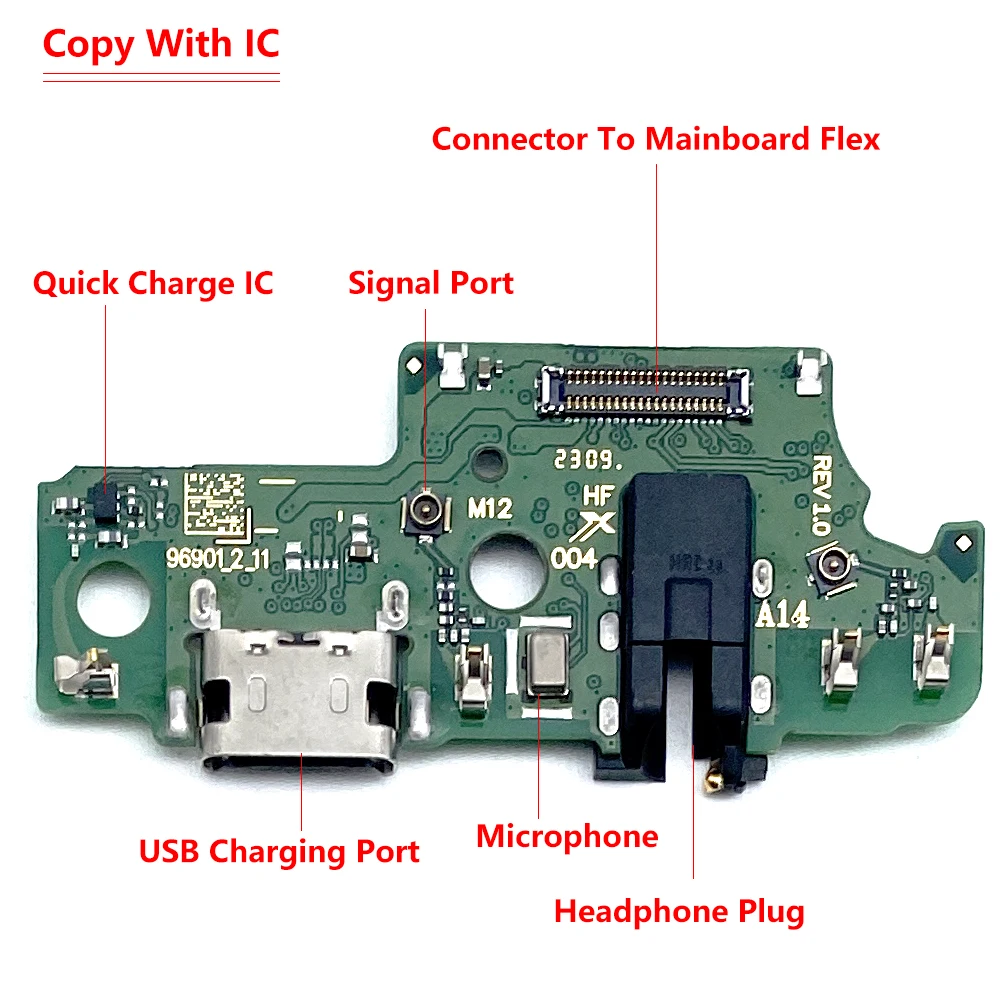 For Samsung A13 A23 4G A04S A42 A53 A33 5G A13S A04E USB Micro Charger Charging Port Dock Connector Microphone Board Flex Cable