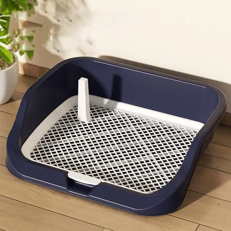 

Pet Training Toilet With Grid High Fence Dog Potty Tray Indoor Pet Training Toilet With Post Dog Potty Training Pee Pad Holder