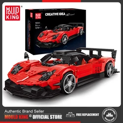 MOULD KING 10041 Technical F1 Car Pagani Zonda Sport Car Model Building Blocks Bricks Supercar Toys Collection Gifts For Kids