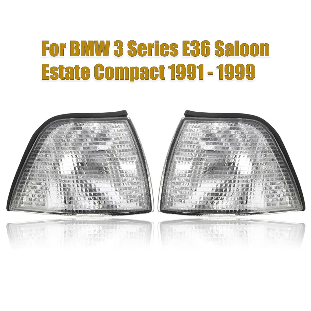 

pair Front Indicator Fog Light Car Trun Signal Lamp For BMW 3 Series E36 Saloon Estate Compact 1991-1999 82199403093 82199403094