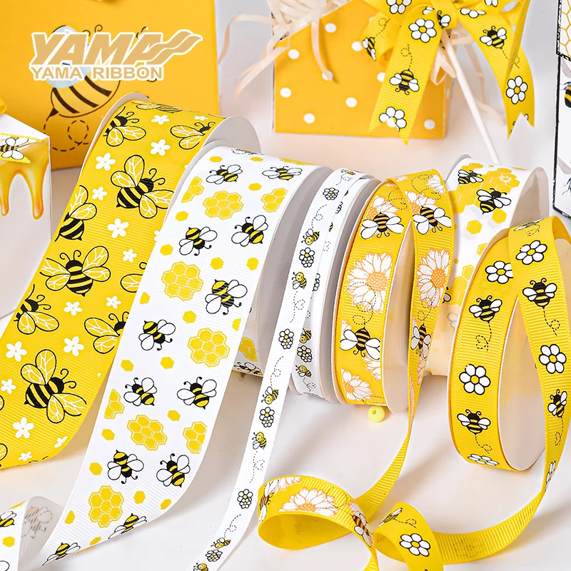 

Лента YAMA Bee Day 10Y/R (9 м) белая лента из репсовой ткани 9 мм/16 мм/25 мм/38 мм для поделок своими руками, подарочная упаковка, банты, декор для вечеринки