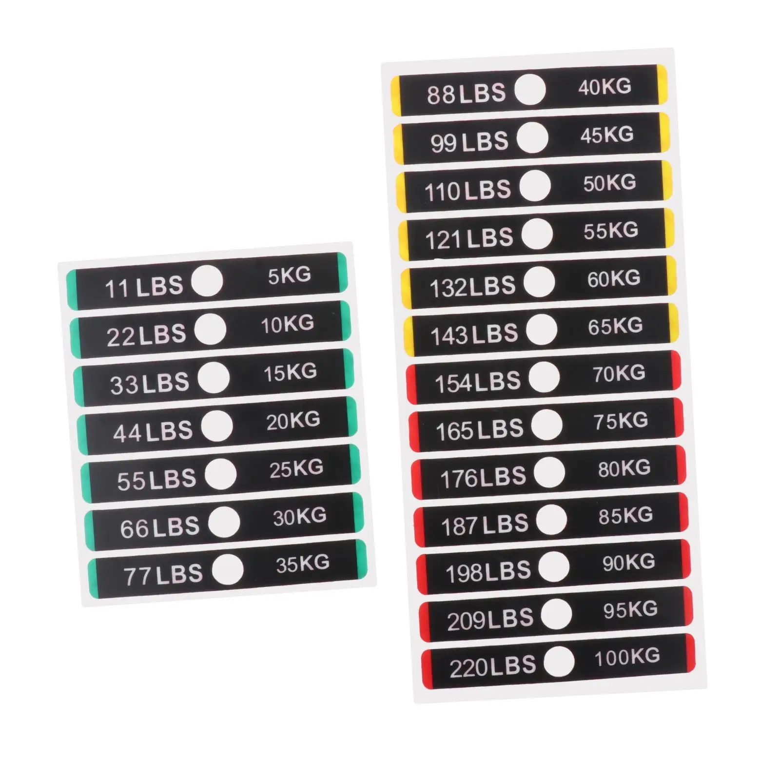 Weight Stack Labels Weight Stickers Self Sticky Weight Tags 5kg to 100kg Number Stickers for Strength Training Workout