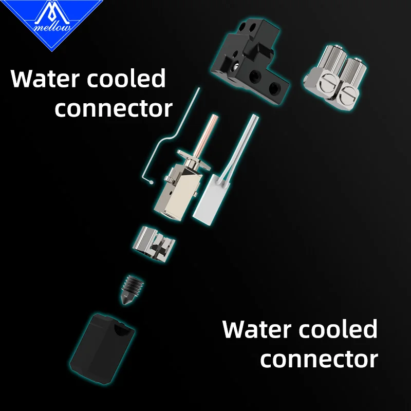 Sanftes DIY-TZ-Wasser-Hotend für Upgrade Bambu Lab X1 X1C P1P P1S Voron Blv 3D-Drucker mit Metallextruder zur Reduzierung von Verstopfungen