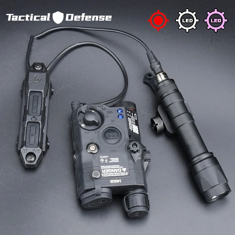 WADSN PEQ15 Red Dot Laser Aiming IR Battery Box M300 M600 Flashlight Tactical Dual Control Remote Switch Fit 20mm Rail