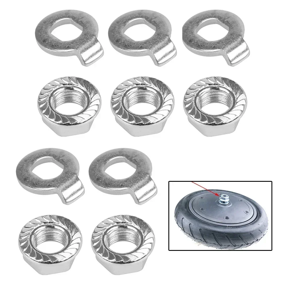 5PC Stainless Steel Bolt Wheel Fixed Nuts Screw For Xiaomi For M365- E-Scooter Simple Structure Light Weight Easy To Install