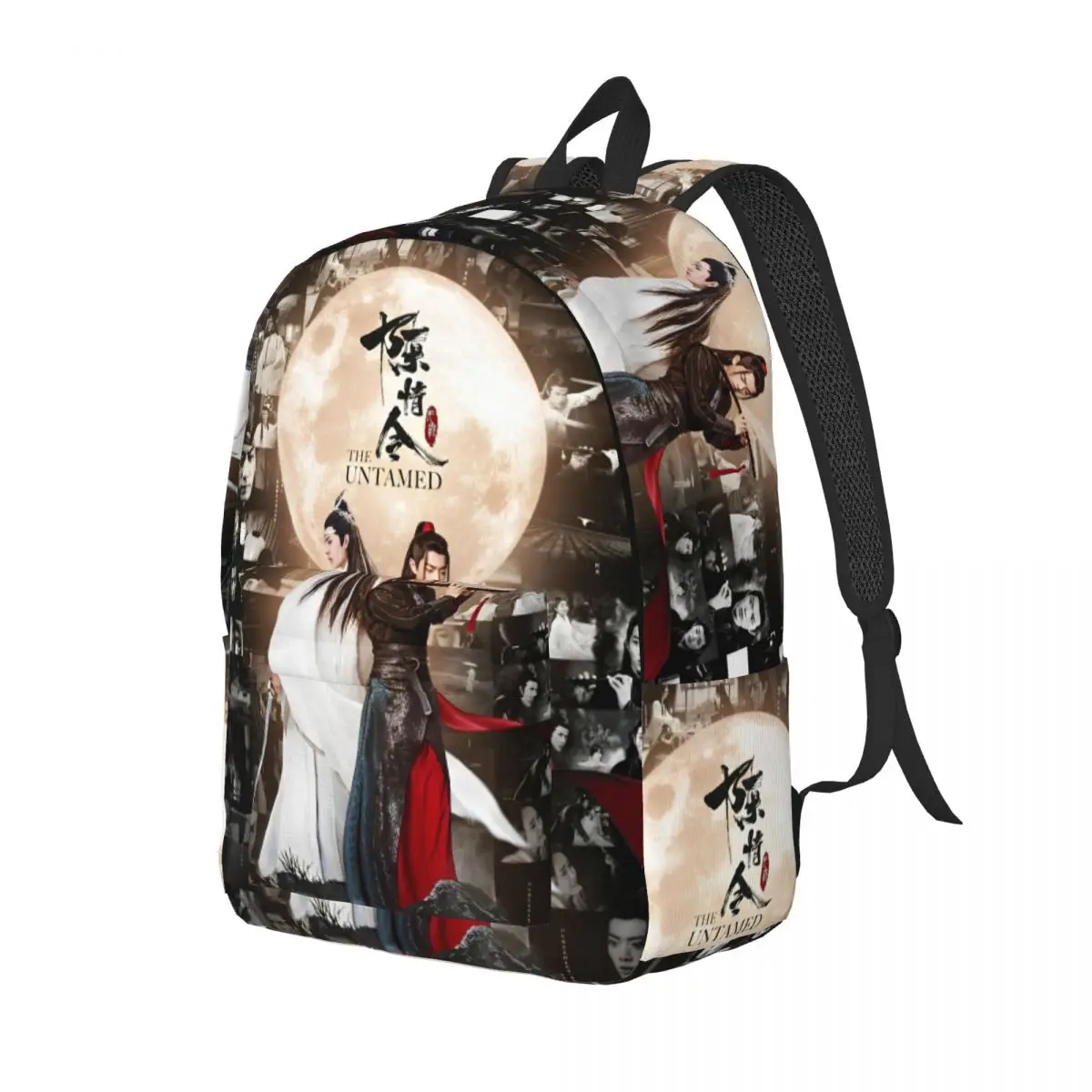 WangXian The Untamed Backpack for Men Women Cool Student Work Daypack Lan Wangji Wei Wuxian College Canvas Bags Outdoor