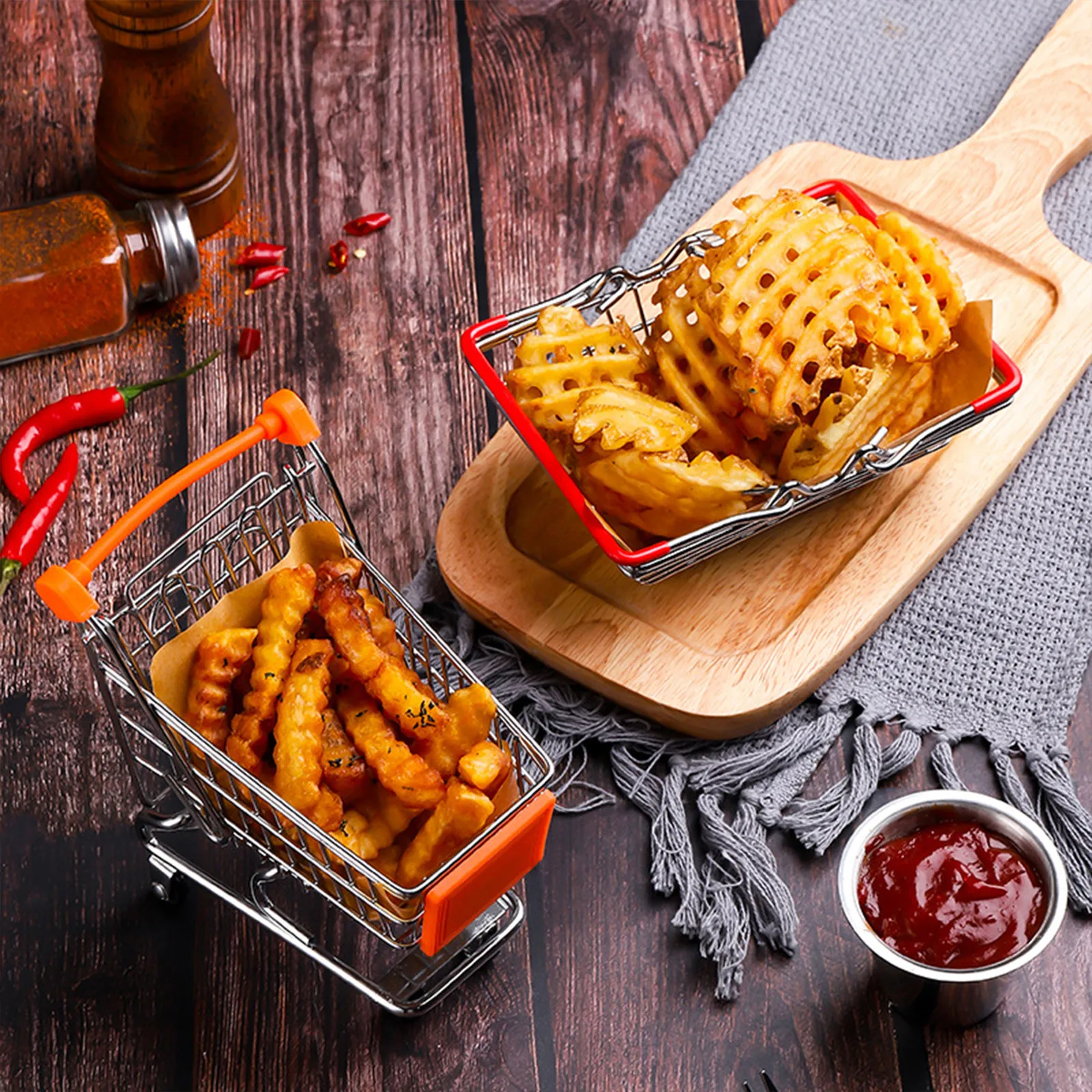 2Pcs Mini Trolley Fried Snack  - Food Snacks For Party review and price