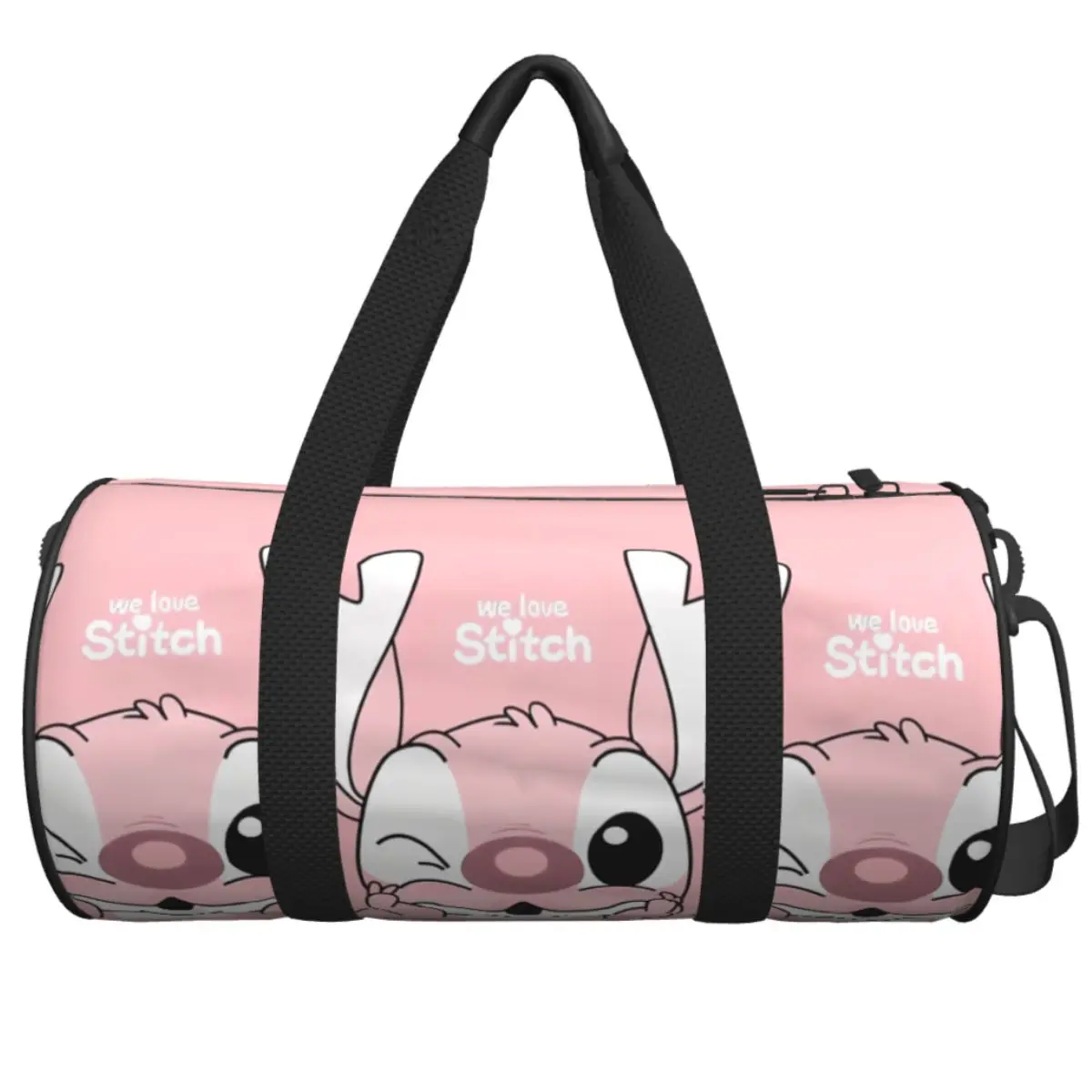 

Stitch Couple Sports Bags Ctue Travel Training Gym Bag with Shoes Colorful Handbags Male Female Custom Oxford Fitness Bag