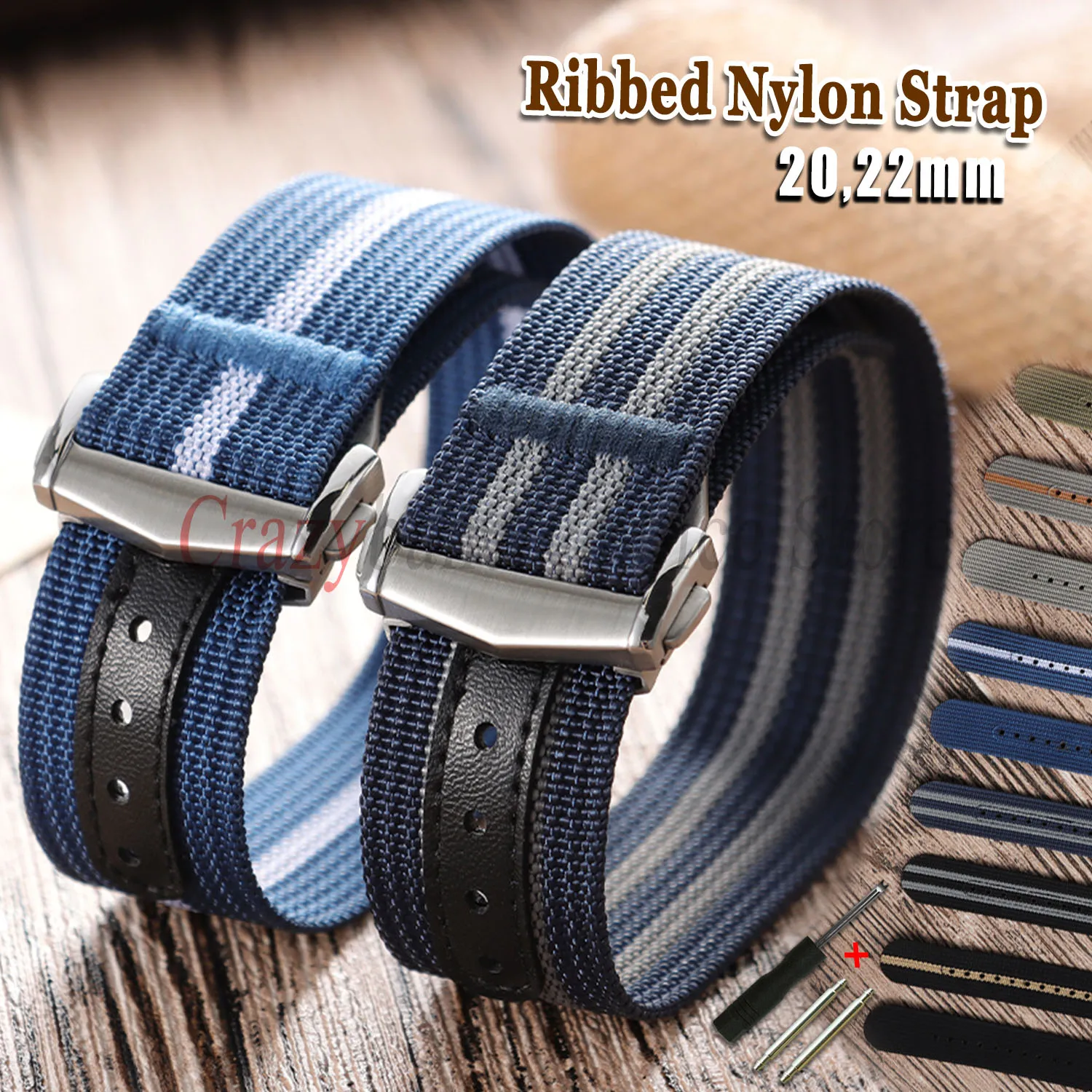 Men'S Accessories Premium - Premium Canvas-Uhrenarmband für Omega-Armbänder, für Seiko,